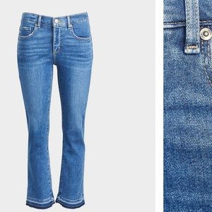 NWT Loft Unpicked Flare Crop Jeans